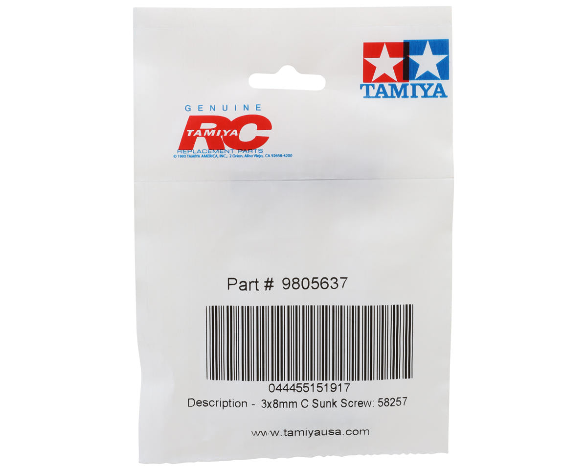 Tamiya 3x8mm Flat Head Screw (4)
