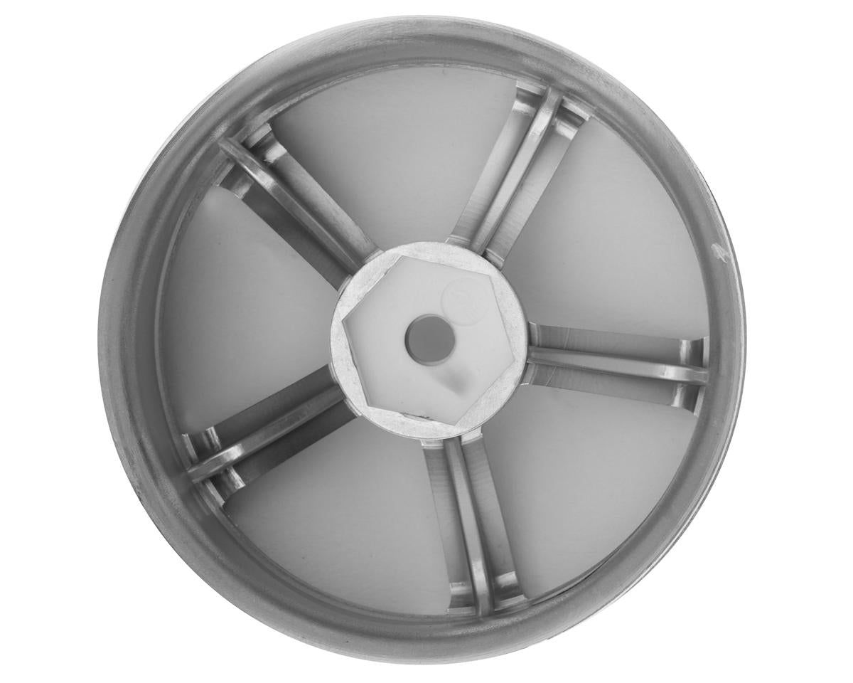 Topline DRS-5 Super High Traction Drift Wheels (Matte Chrome) (2) (5mm Offset)