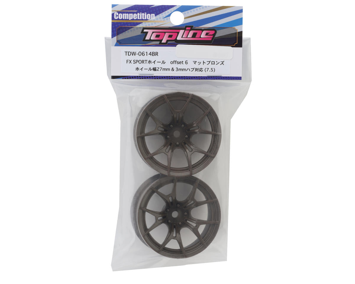 Topline FX Sport Multi-Spoke Drift Wheels (Matte Bronze) (2) (6mm Offset)