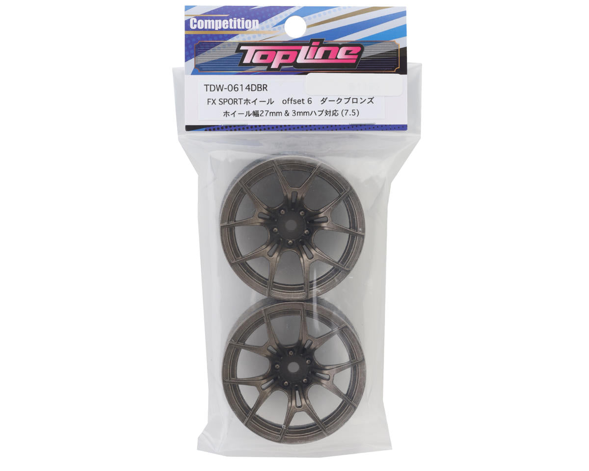 Topline FX Sport Multi-Spoke Drift Wheels (Dark Bronze) (2) (6mm Offset)
