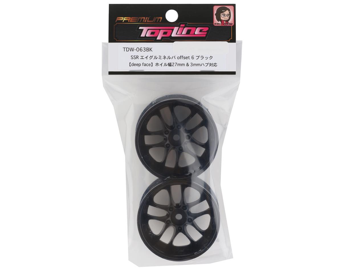 Topline SSR Agle Minerva 5-Split Spoke Drift Wheels (Black) (2) (6mm Offset)