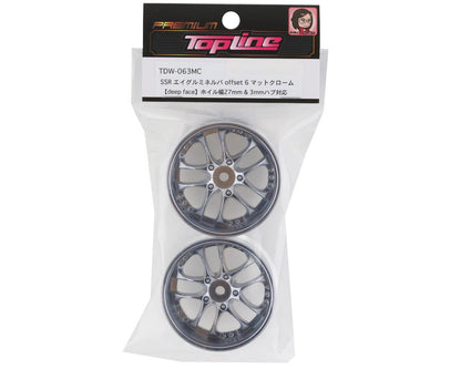 Topline SSR Agle Minerva 5-Split Spoke Drift Wheels (Matte Chrome) (2)