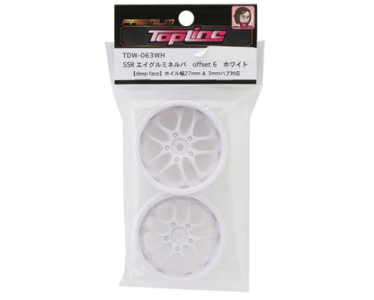 Topline SSR Agle Minerva 5-Split Spoke Drift Wheels (White) (2) (6mm Offset)