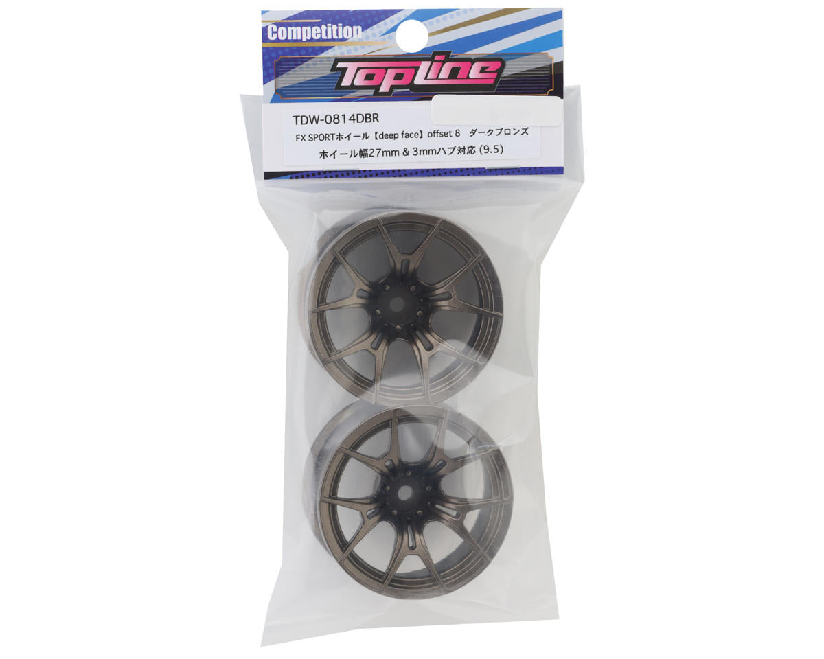 Topline FX Sport Multi-Spoke Drift Wheels (Dark Bronze) (2) (8mm Offset)