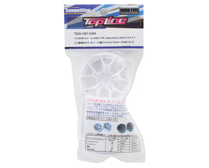 Topline FX Sport Multi-Spoke Drift Wheels (White) (2) (Deep Face 8mm Offset)