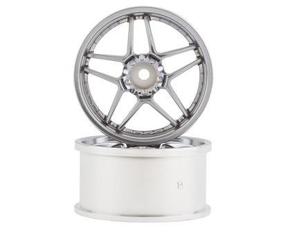 Topline Blitz BRW03 5-Split Spoke Drift Wheels (Matte Chrome) (2) (6mm Offset)