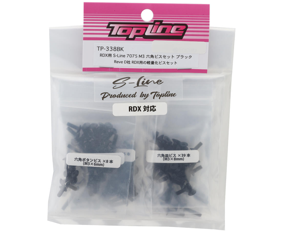 Topline Reve D RDX S-Line 7075 Aluminum Screw Kit (Black)