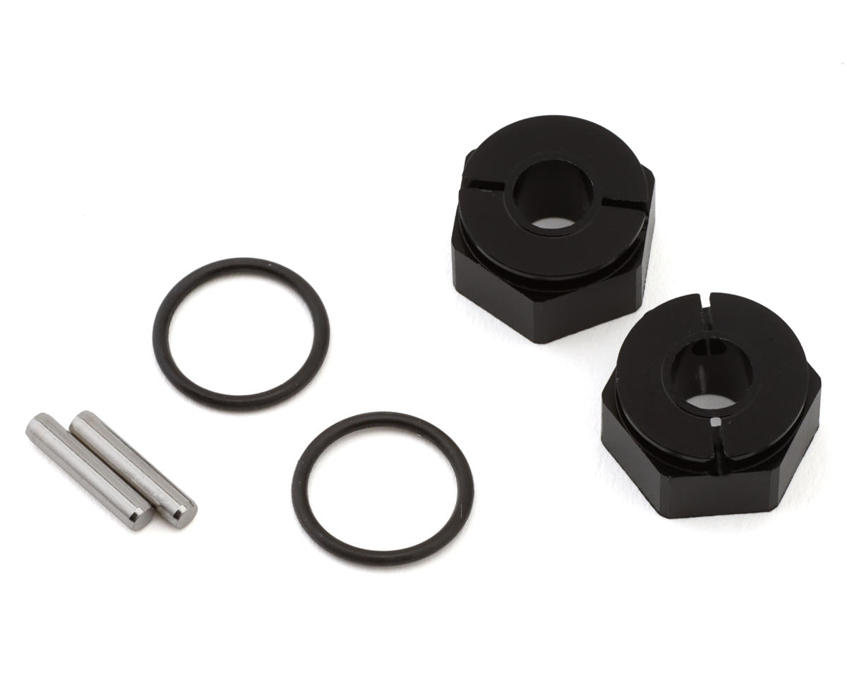 Topline Aluminum 12mm Wheel Hex Hubs (Neo Black) (2) (7mm Offset)