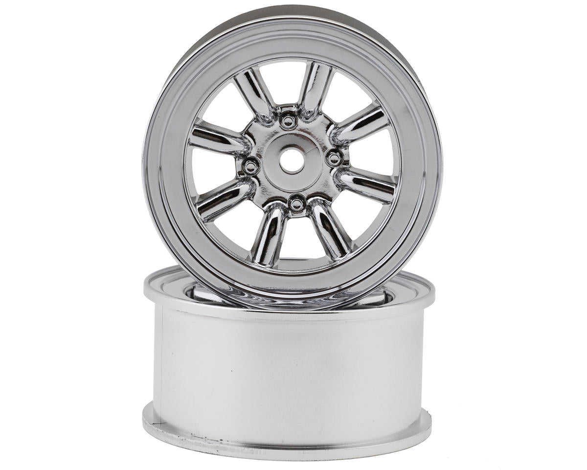 Topline RS Watanabe 1/10 Drift Wheels (Chrome) (2) (2mm Offset)