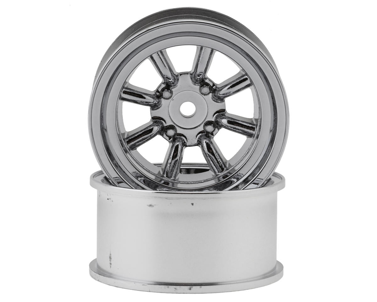 Topline RS Watanabe 1/10 Drift Wheels (Chrome) (2) (7mm Offset)