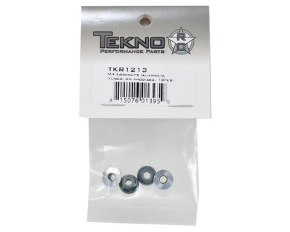 Tekno RC M4 Aluminum Serrated Locknut (4) (Gun Metal)