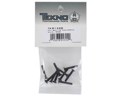 Tekno RC 3x18mm Flat Head Screw (Black) (10)