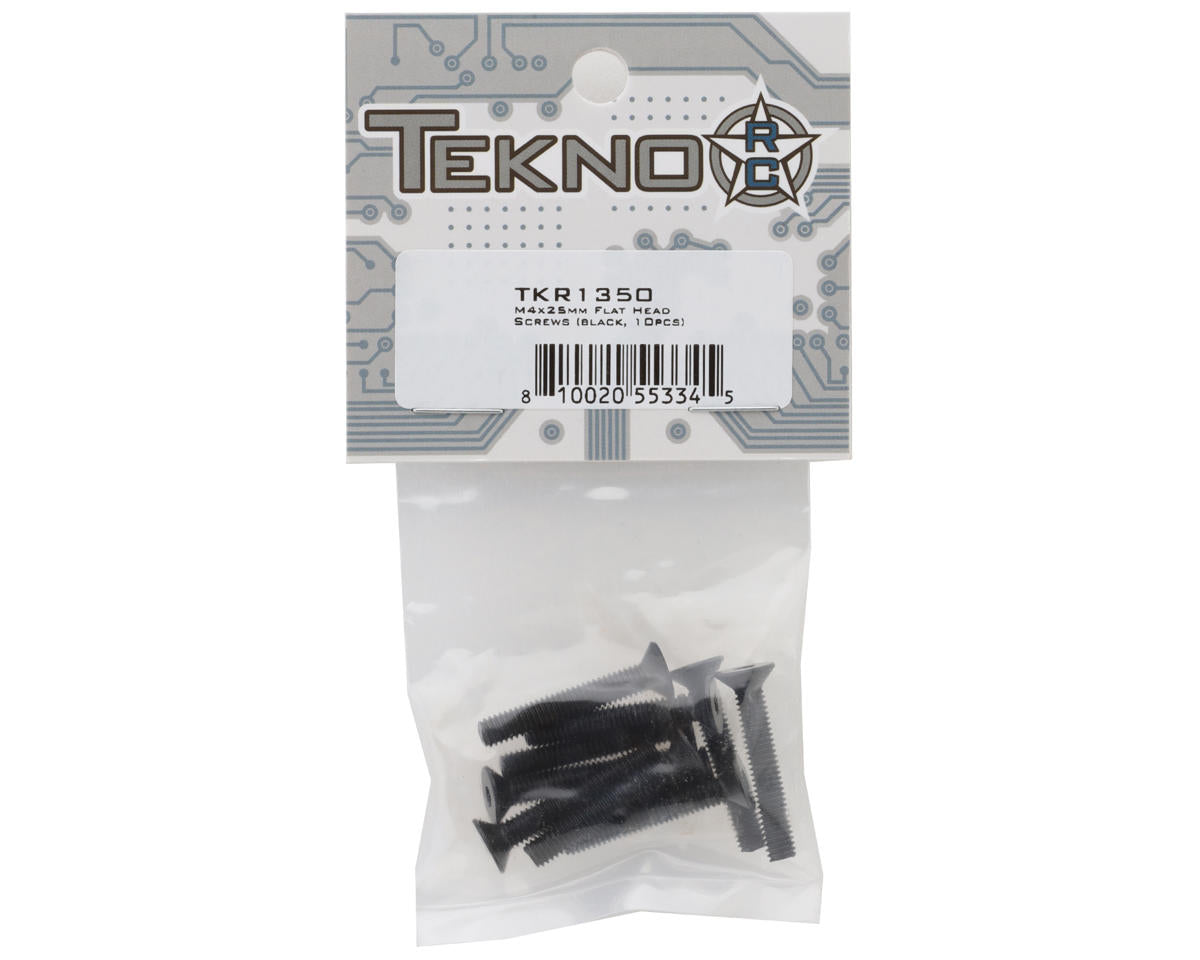 Tekno RC 4x25mm Flat Head Screws (10)