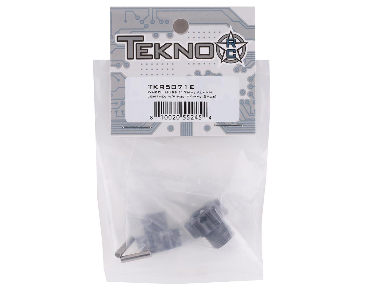 Tekno RC Aluminum 17mm Lightened Hex Wheel Hub Set (Gun Metal) (2) (+4mm Offset)