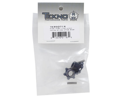 Tekno RC Aluminum Lightened Wheel Hub Set w/Pins (Gun Metal) (2)