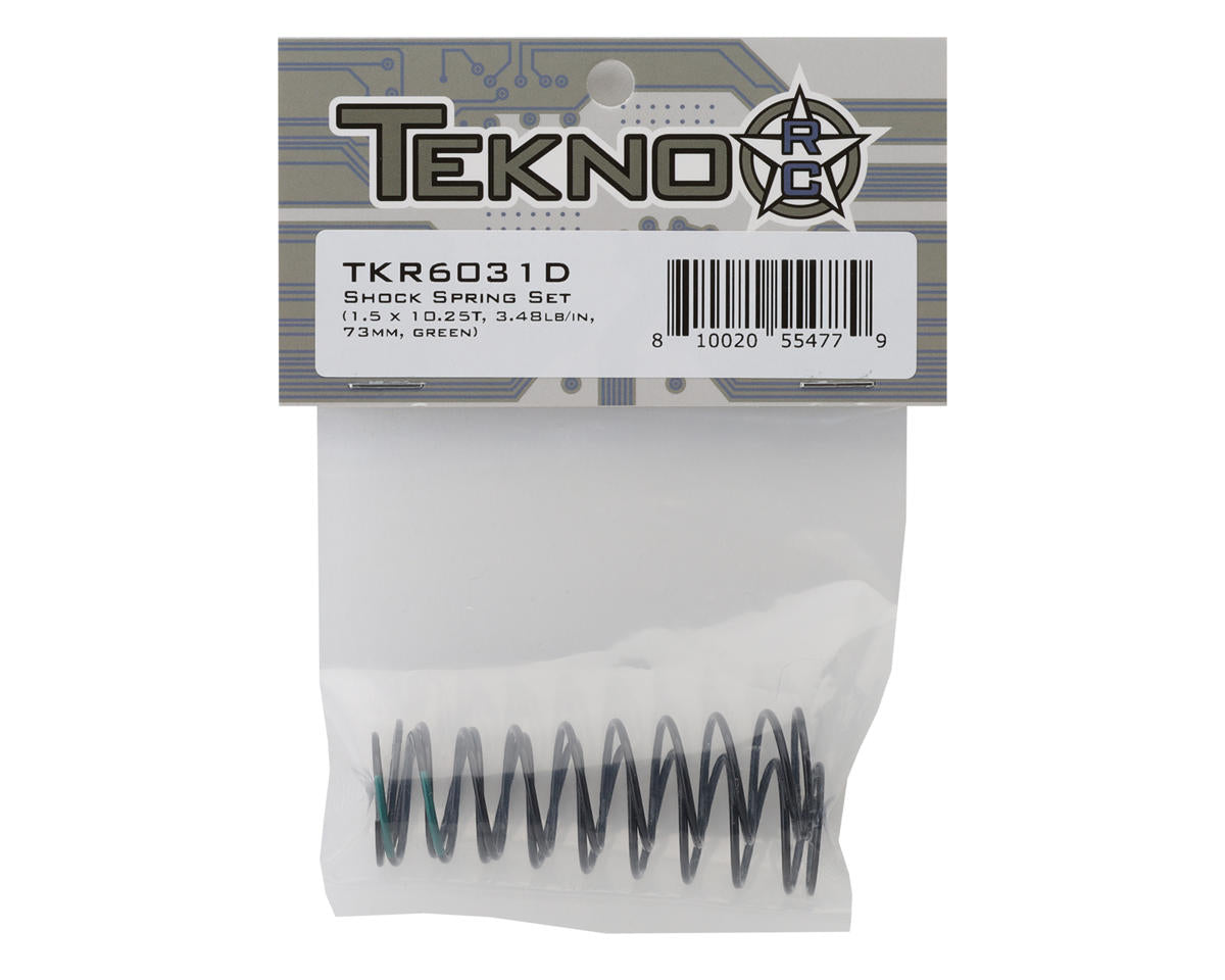 Tekno RC 73mm Rear Shock Spring Set (2) (Green)
