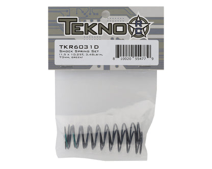 Tekno RC 73mm Rear Shock Spring Set (2) (Green)