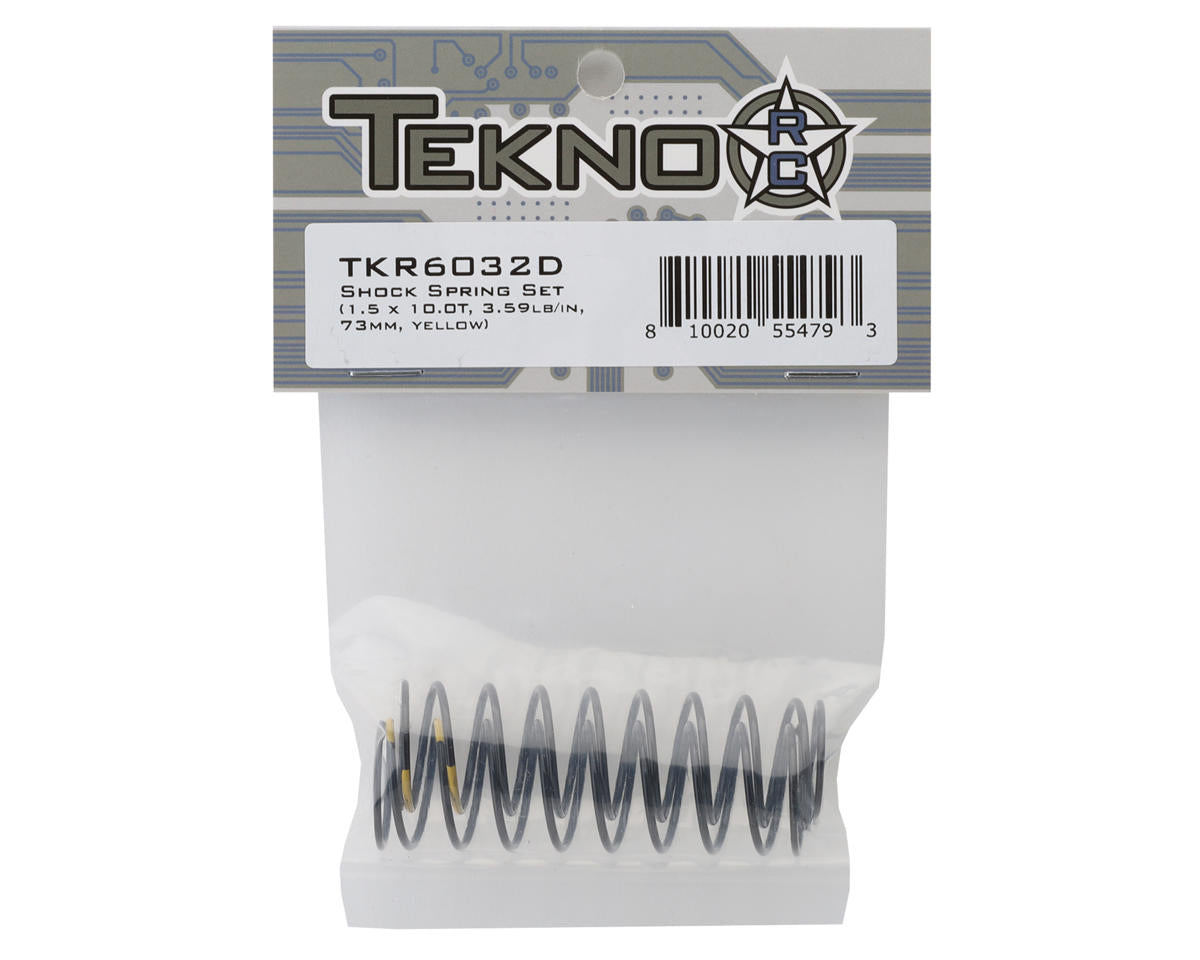 Tekno RC 73mm Rear Shock Spring Set (2) (Yellow)