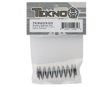 Tekno RC 73mm Rear Shock Spring Set (2) (Orange)