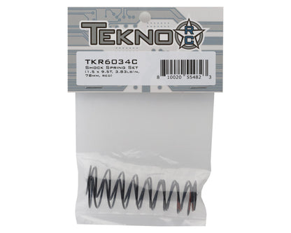 Tekno RC 78mm Rear Shock Spring Set (2) (Red)