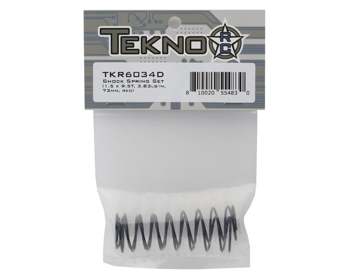 Tekno RC 73mm Rear Shock Spring Set (2) (Red)