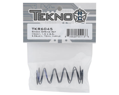 Tekno RC 70mm Front Shock Spring Set (Purple - 5.96lb/in) (1.5 x 6.5)