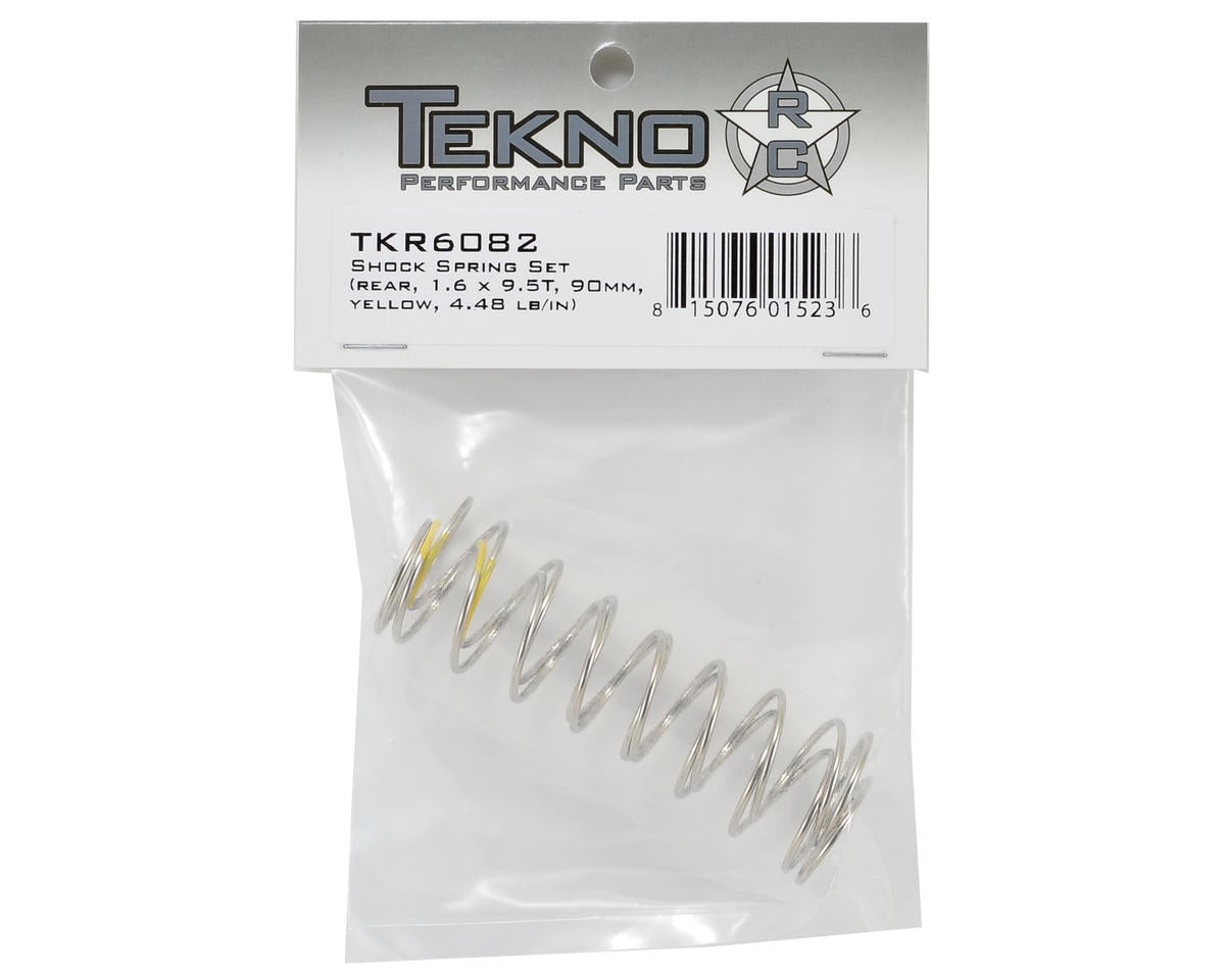 Tekno RC 90mm Rear Shock Spring Set (Yellow) (1.6 x 9.5T) (2)