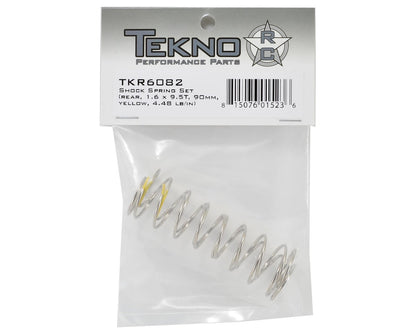 Tekno RC 90mm Rear Shock Spring Set (Yellow) (1.6 x 9.5T) (2)