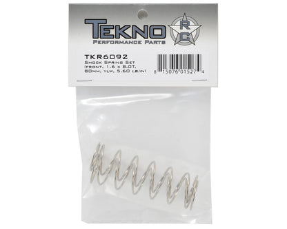 Tekno RC 80mm Front Shock Spring Set (Yellow) (1.6 x 8.0T) (2)