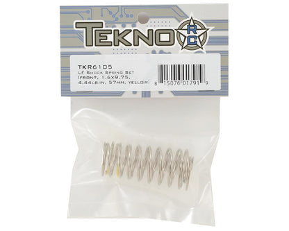 Tekno RC Low Frequency 57mm Front Shock Spring Set (Yellow - 4.44lb/in)