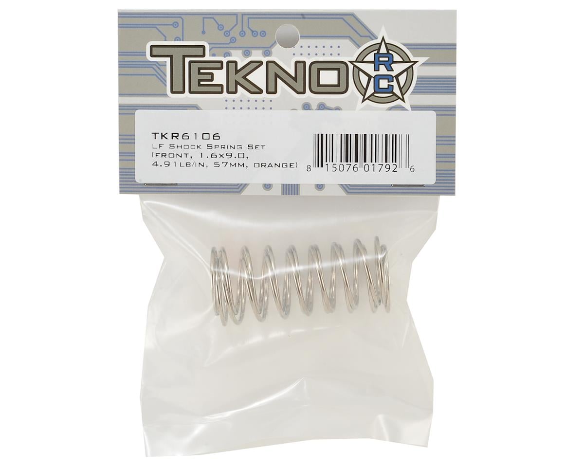 Tekno RC Low Frequency 57mm Front Shock Spring Set (Orange - 4.91lb/in)