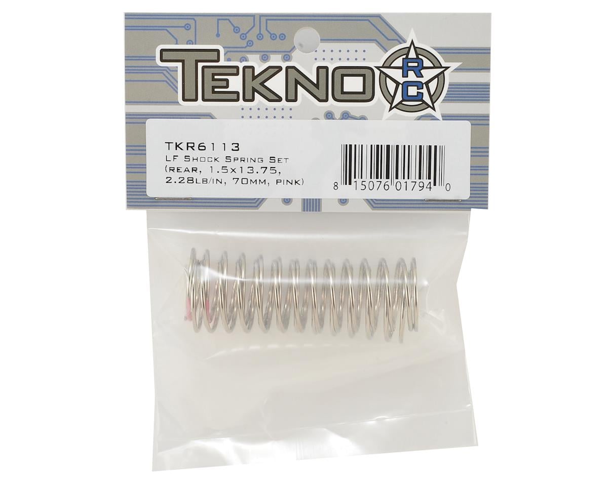Tekno RC Low Frequency 70mm Rear Shock Spring Set (Pink - 2.28lb/in)