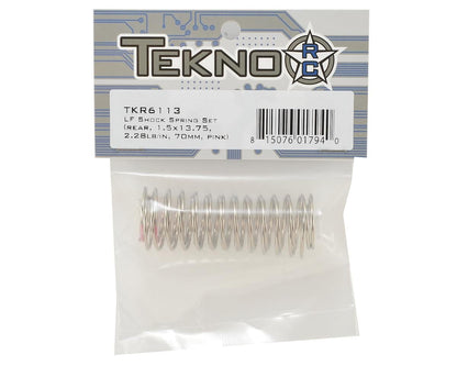 Tekno RC Low Frequency 70mm Rear Shock Spring Set (Pink - 2.28lb/in)