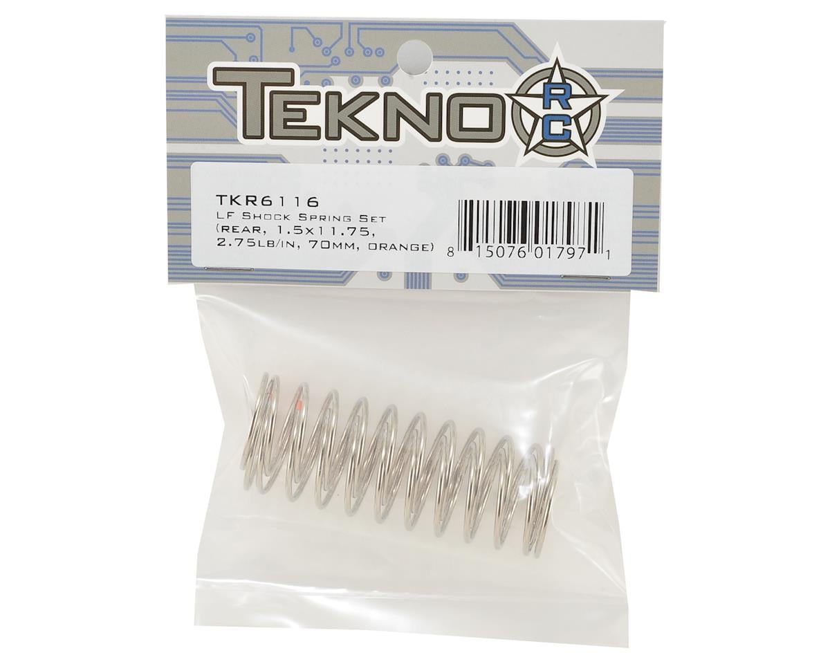 Tekno RC Low Frequency 70mm Rear Shock Spring Set (Orange - 2.75lb/in)