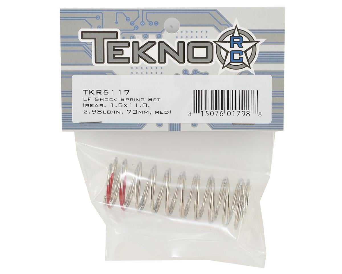 Tekno RC Low Frequency 70mm Rear Shock Spring Set (Red - 2.98lb/in)