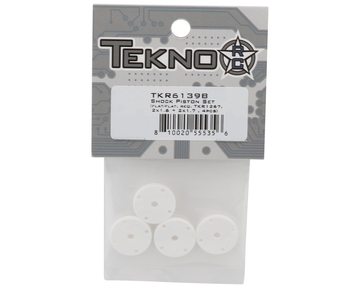 Tekno RC 16mm Flat/Flat Shock Pistons (4) (2x1.6/2x1.7)
