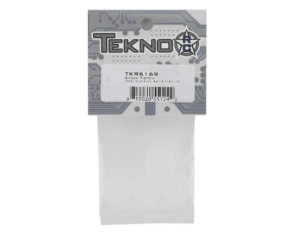 Tekno RC CNC Flat/Flat Shock Pistons (4) (5x1.5mm/2x1.0mm)