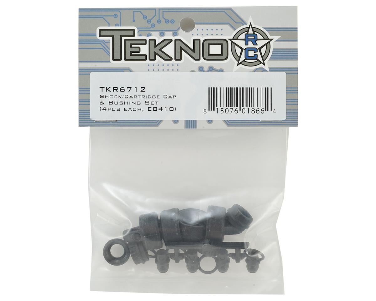 Tekno RC EB410/ET410 Shock/Cartridge Cap & Bushing Set (4)