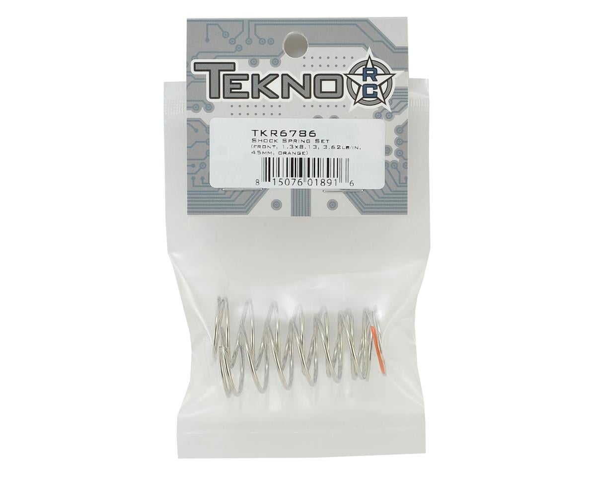 Tekno RC 45mm Front Shock Spring Set (Orange - 3.62lb/in) (1.3x8.13)
