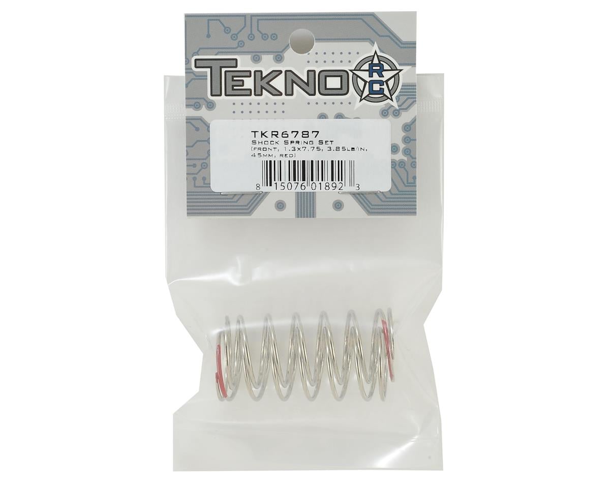 Tekno RC 45mm Front Shock Spring Set (Red - 3.85lb/in) (1.3x7.75)