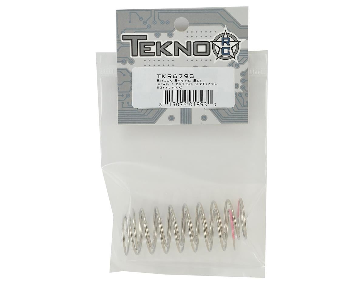 Tekno RC 53mm Rear Shock Spring Set (Pink - 2.20lb/in) (1.2x9.38)