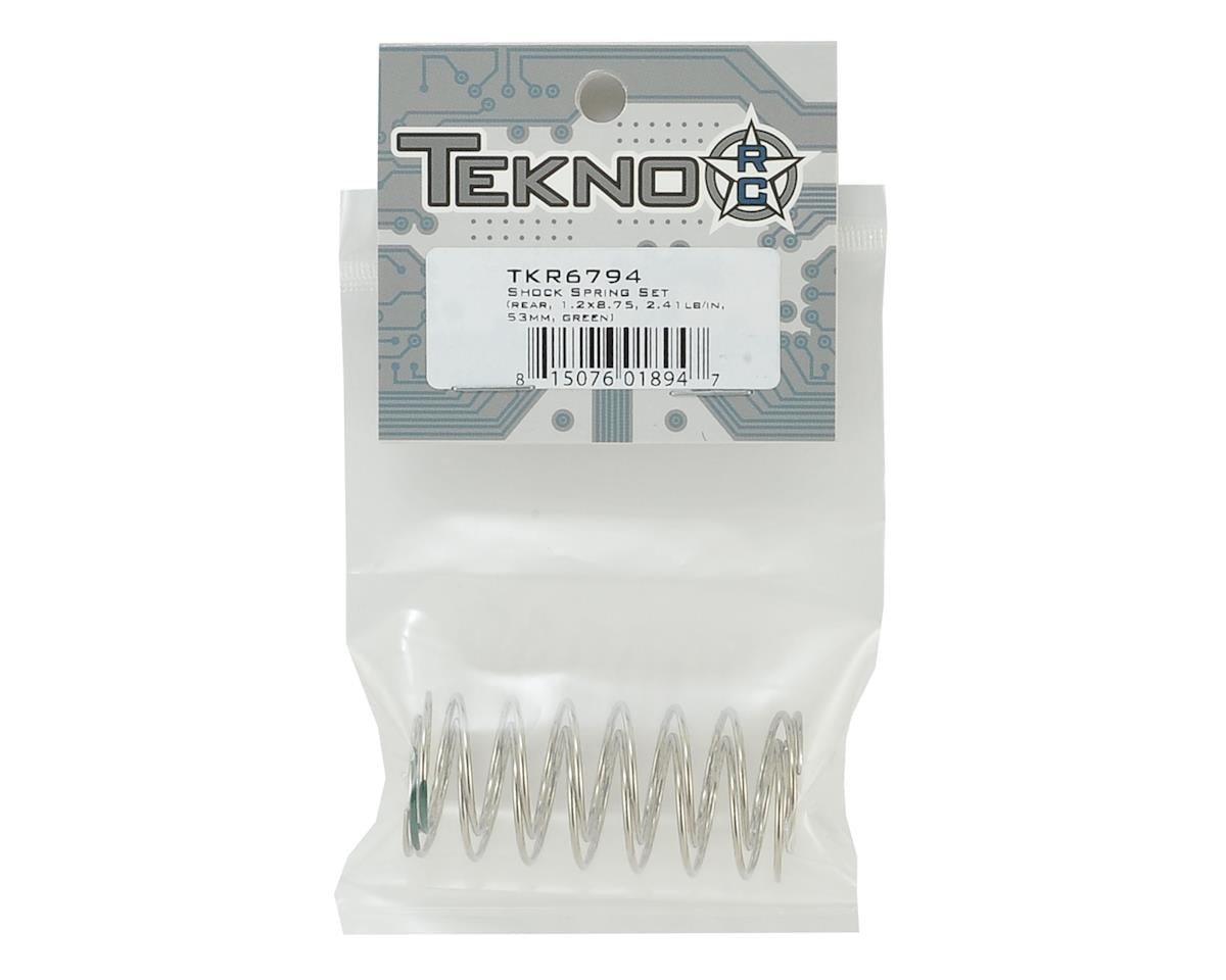 Tekno RC 53mm Rear Shock Spring Set (Green - 2.41lb/in) (1.2x8.75)
