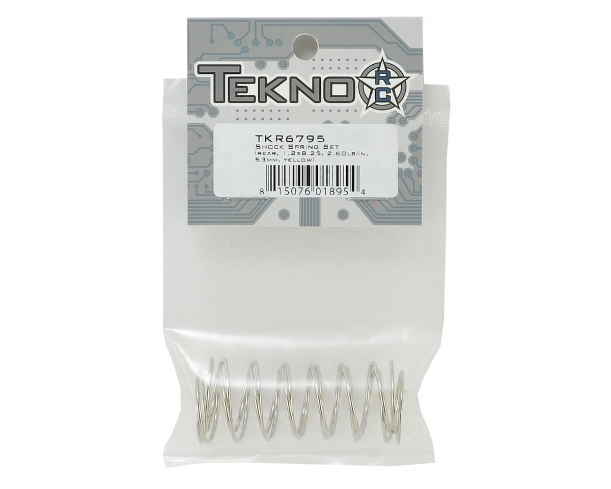 Tekno RC 53mm Rear Shock Spring Set (Yellow - 2.6lb/in) (1.2x8.25)