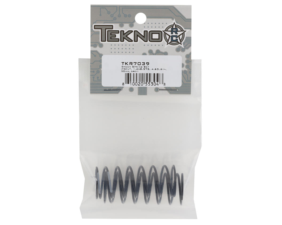 Tekno RC 50mm Front Shock Spring Set (1.4x8.375mm) (Grey - 4.63lb/in)