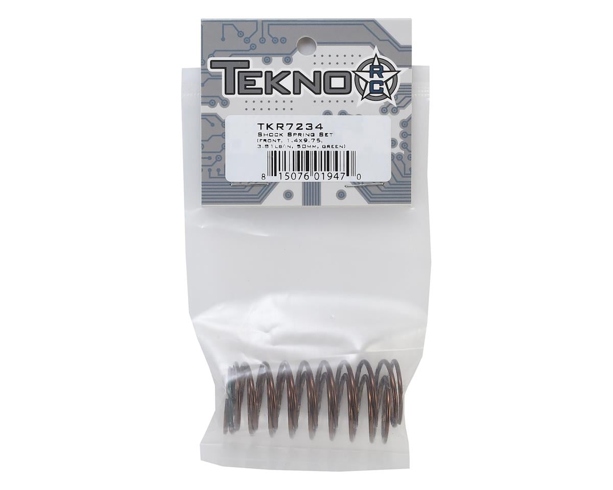 Tekno RC 50mm Front Shock Spring Set (Green - 3.81lb/in) (1.4x9.75)