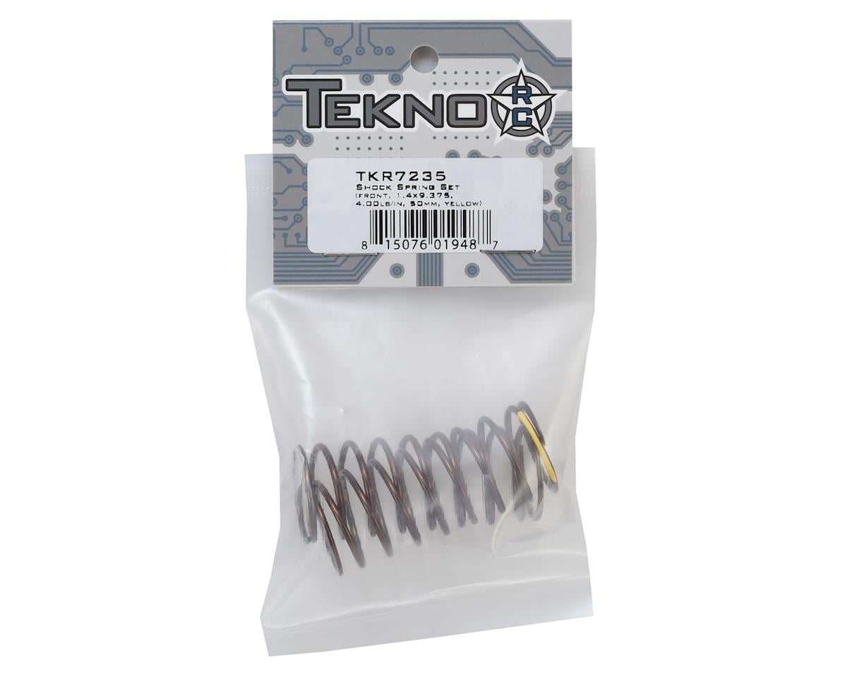 Tekno RC 50mm Front Shock Spring Set (Yellow - 4.00lb/in) (1.4x9.375)