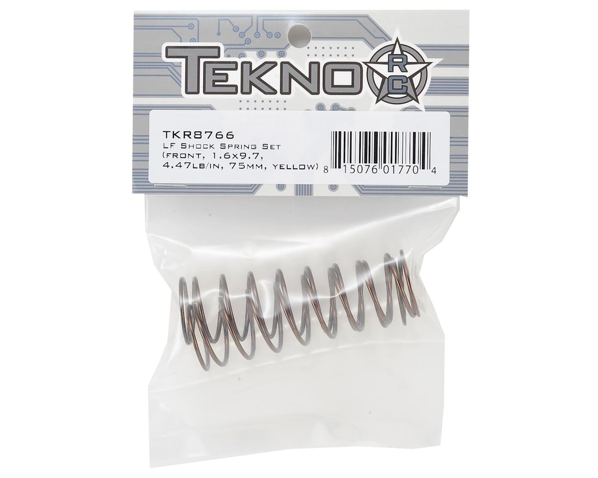 Tekno RC Low Frequency 75mm Front Shock Spring Set (Yellow - 4.47lb/in)