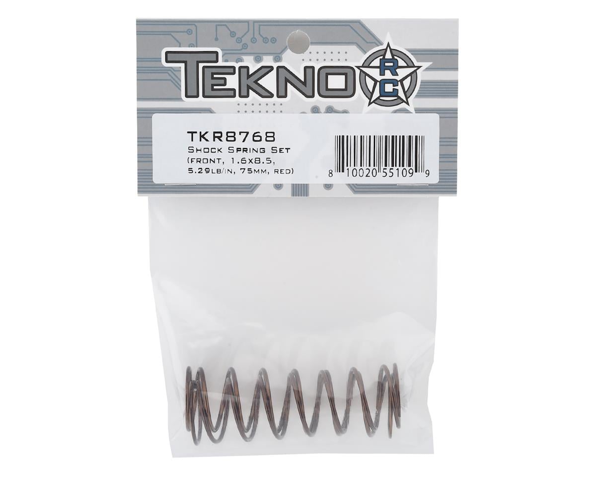Tekno RC 75mm Front Shock Spring Set (Red - 5.65lb/in) (1.6 x 8.5)
