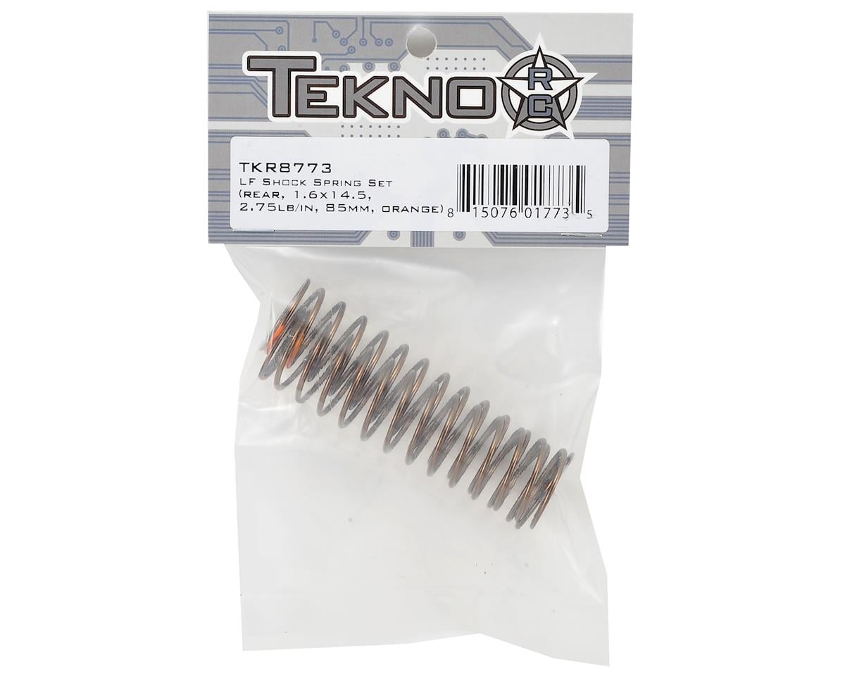 Tekno RC Low Frequency 85mm Rear Shock Spring Set (Orange - 2.75lb/in)