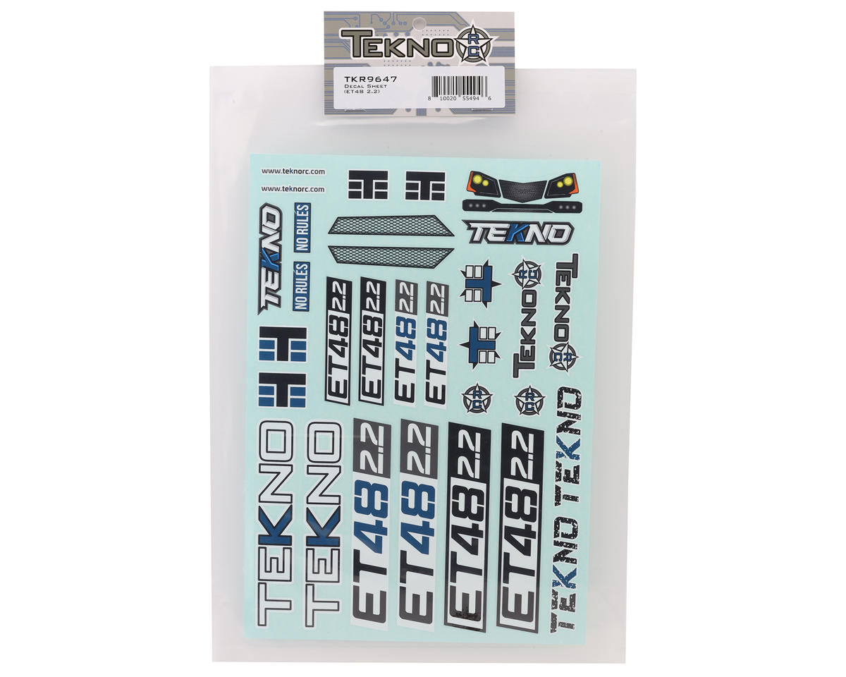 Tekno RC ET48 2.2 Decal Sheet